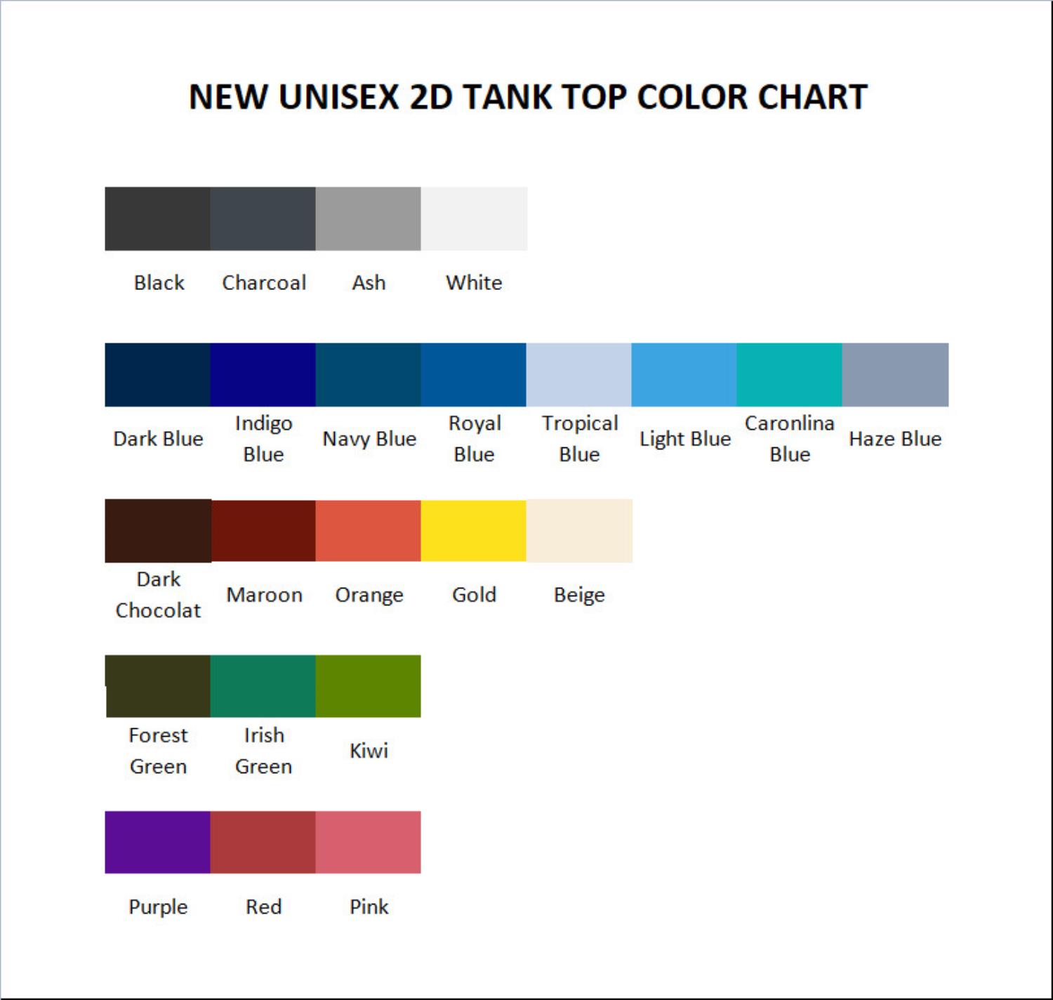 tank top color chart - Burzum Store