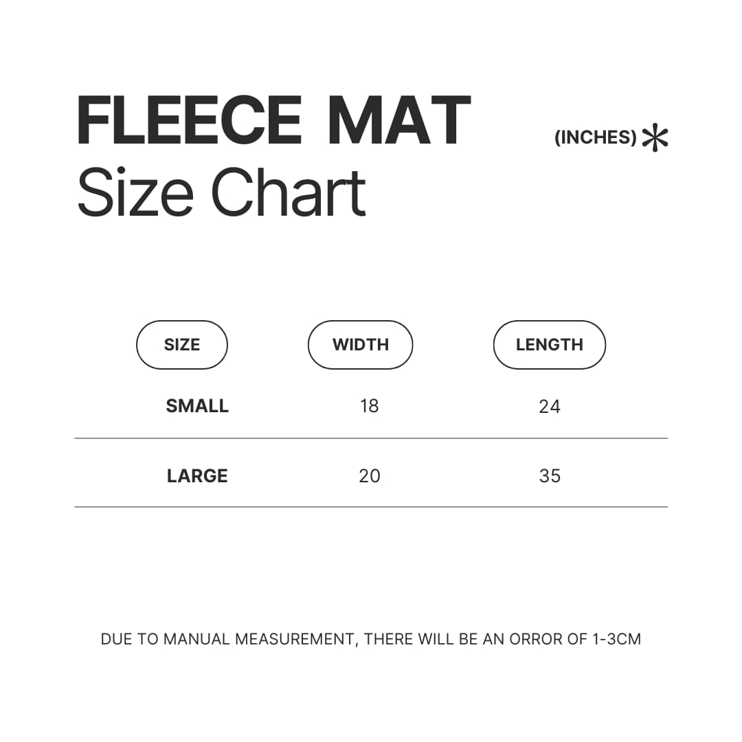 Fleece Mat Size Chart - Burzum Store