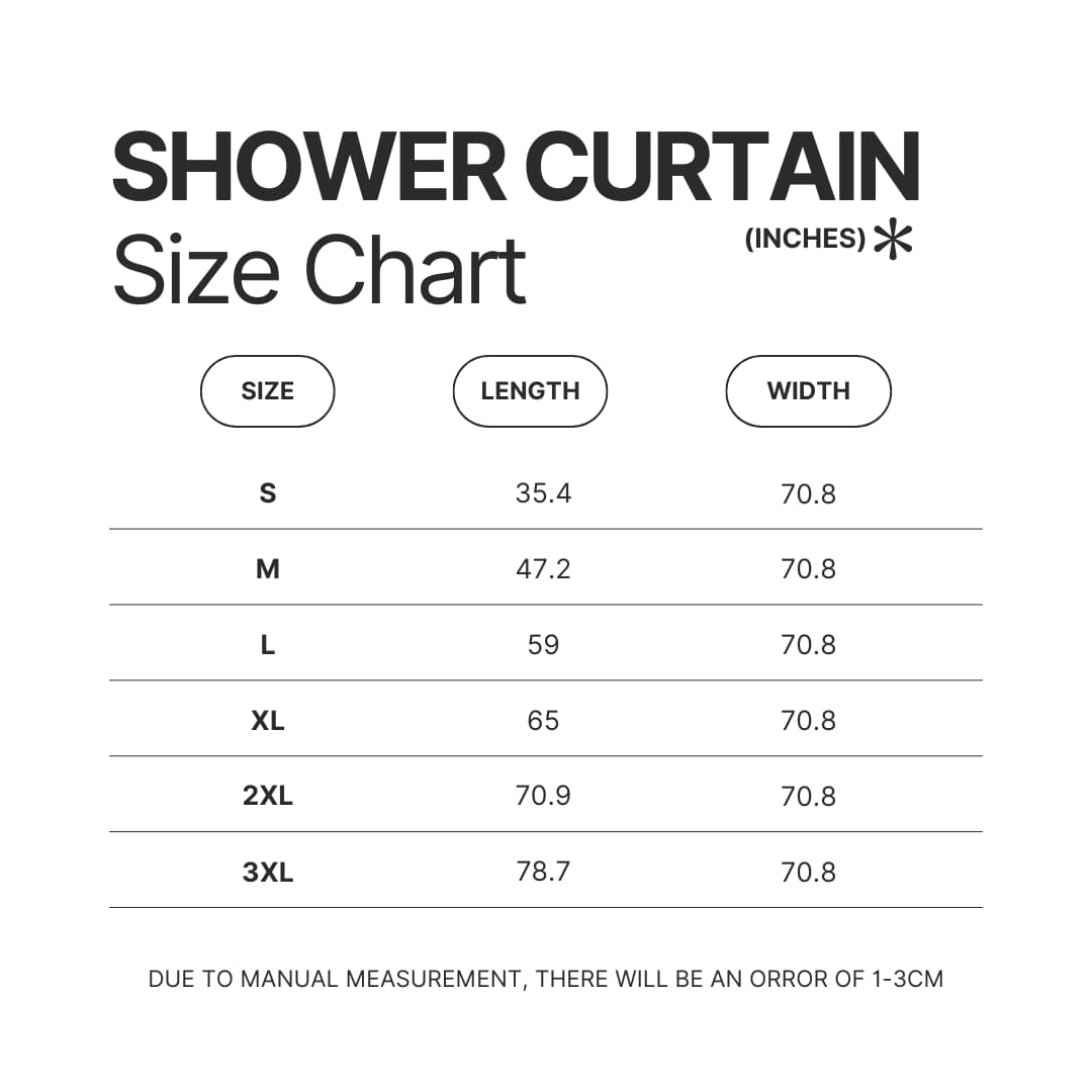 Shower Curtain Size Chart - Burzum Store